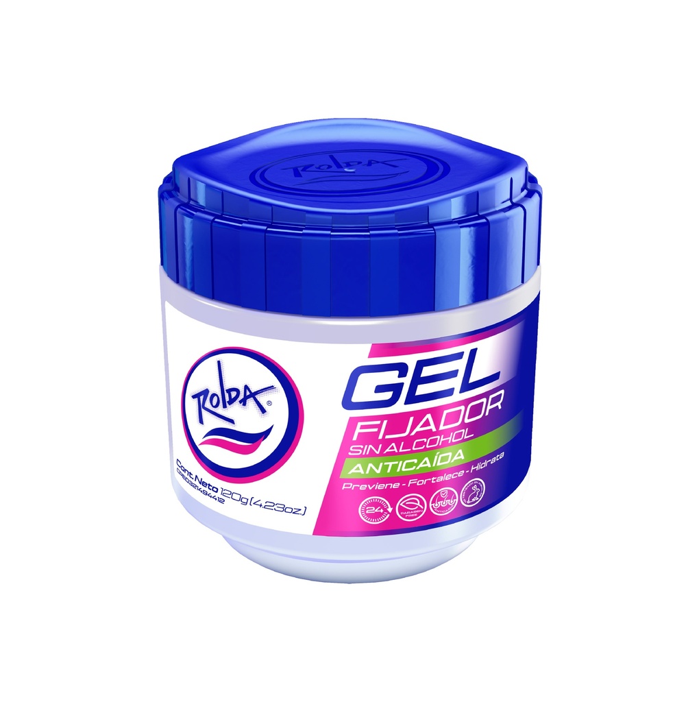 Rolda Gel Fijador Anticaída Blanco 120g