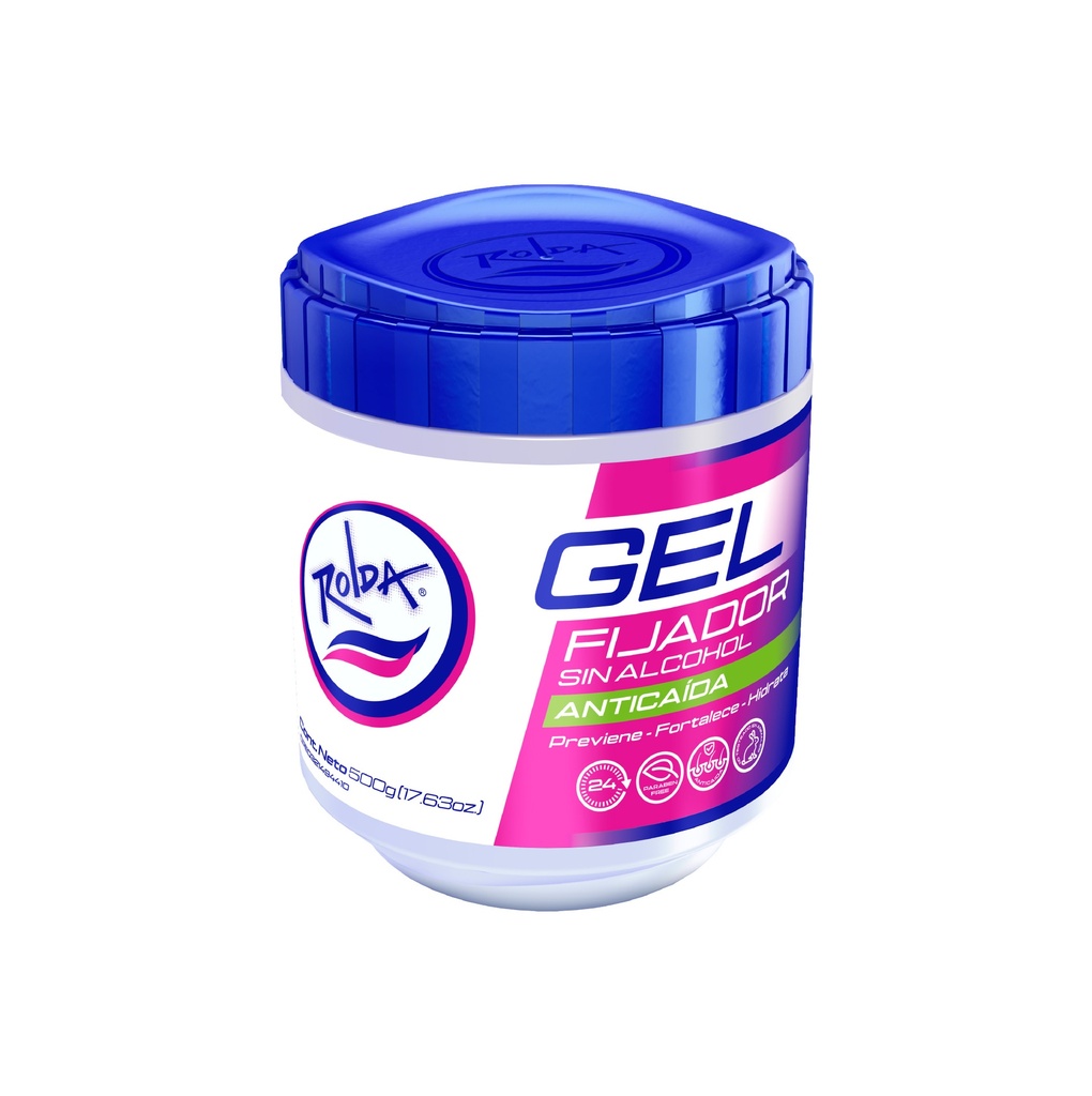 Rolda Gel Fijador Anticaída Blanco 500g