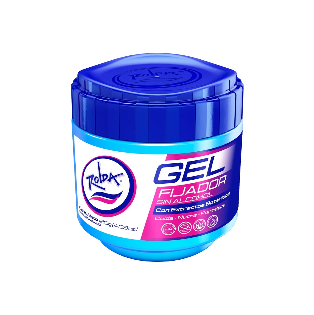 Rolda Gel Fijador con Extractos Botánicos Azul 120g
