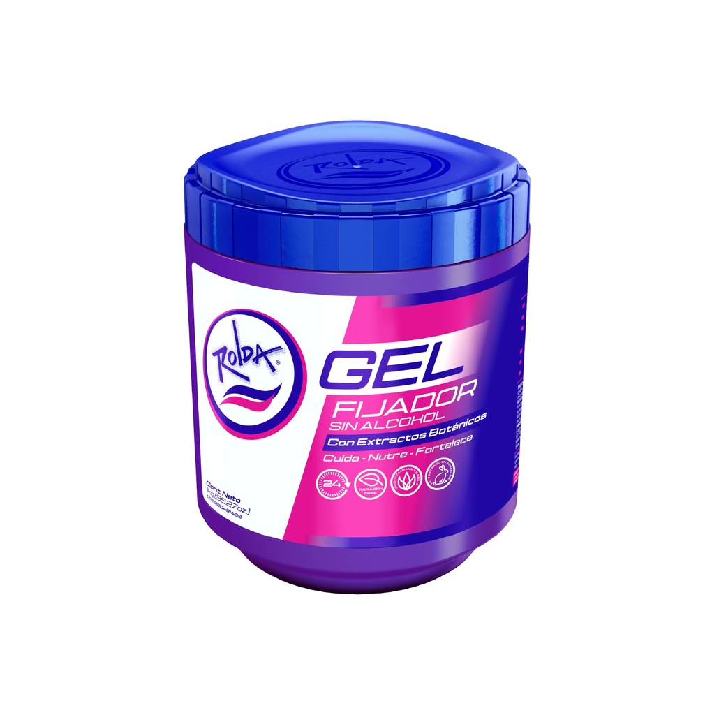 Rolda Gel Fijador con Extractos Botánicos Morado 1Kg