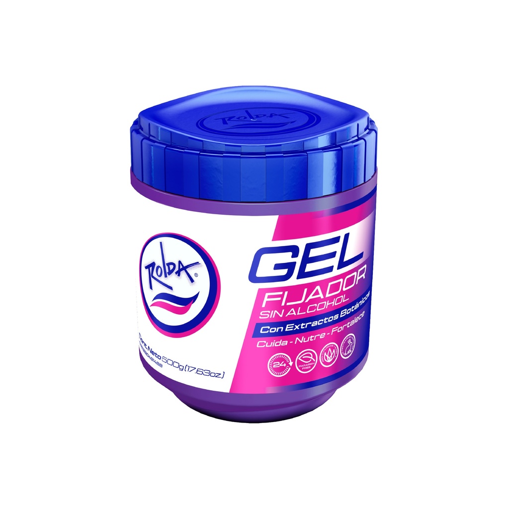 Rolda Gel Fijador con Extractos Botánicos Morado 500g