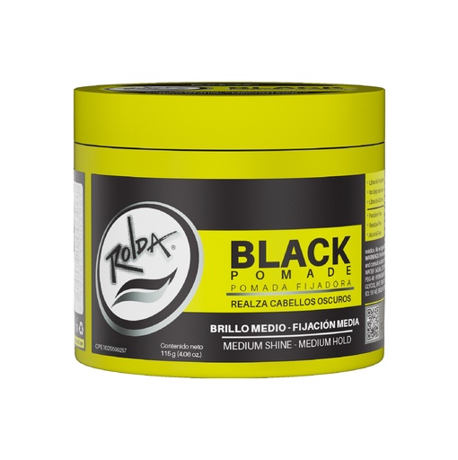 [20100020039300] Rolda Black Pomade / Pomada Fijadora 115g